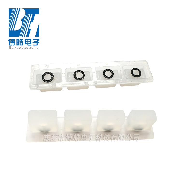 工業(yè)儀器設(shè)備按鍵帶導電環(huán)形黑粒按鍵可開模定制硅膠黑粒按鍵
